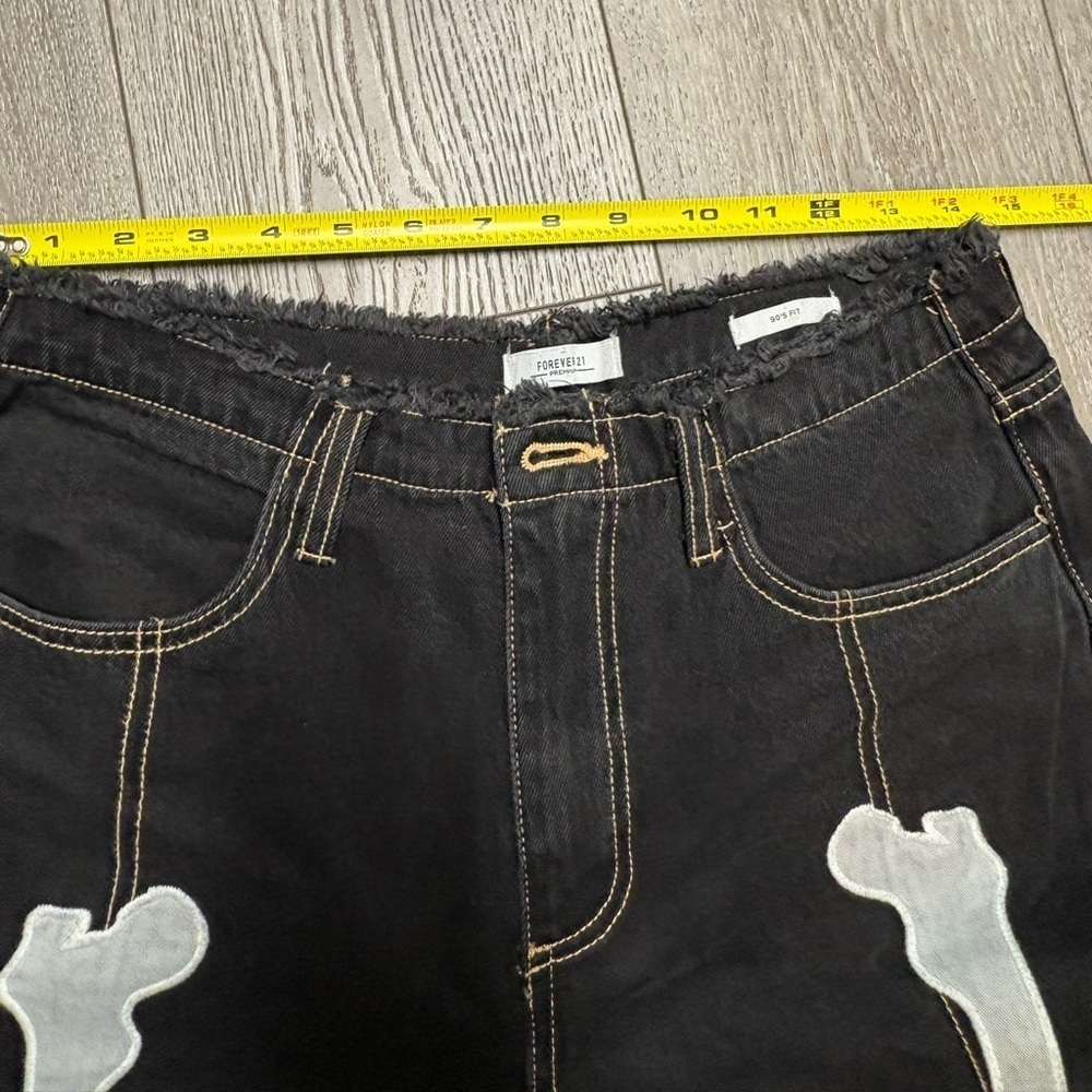 Forever 21 Black Jeans with Skeleton Design - Picture 8 of 10